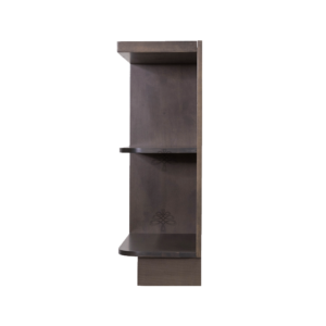 Newport Charcoal Finish Shaker Base Open Shelf Cabinet Left