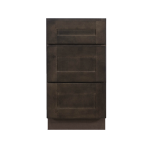 Newport Charcoal Finish Shaker Base Cabinet with 3 Drawers