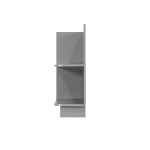 Essex Gray Shaker Base Open Shelf Cabinet Left