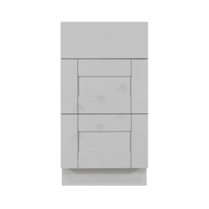 Essex Gray Shaker Vanity Draw Base Cabinet with 3 Drawers