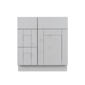 Essex Gray Shaker Vanity Sink Base Cabinet with Drawer Left