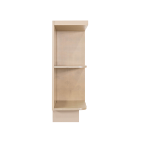 Newport Greige Finish Shaker Base Open Shelf Cabinet Right