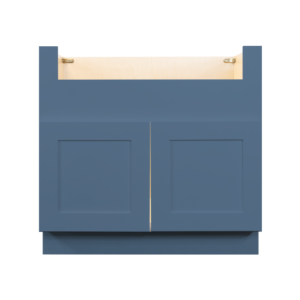 Newport Blue Finish Shaker Farm Sink Base Cabinet