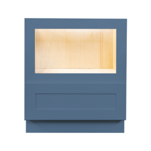 Newport Blue Finish Shaker Base Microwave with Drawer Cabinet