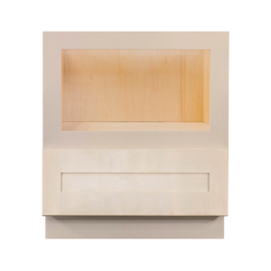 Newport Greige Finish Shaker Base Microwave with Drawer Cabinet