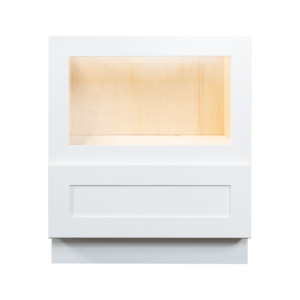 Newport White Finish Shaker Base Microwave with Drawer Cabinet