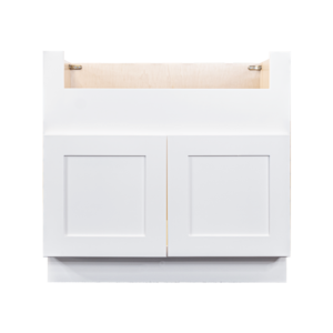 Newport White Finish Shaker Farm Sink Base Cabinet