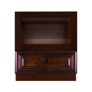 Hartford Espresso Raised Panel Base Microwave with Drawer Cabinet