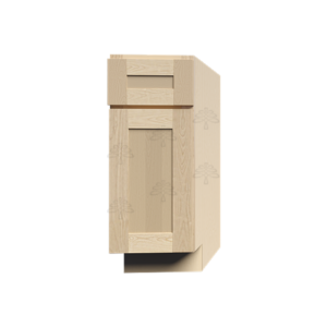 Newport Natural Wood Shaker Base Angle Cabinet Right