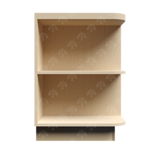 Newport Natural Wood Shaker Base Open Shelf Cabinet Left