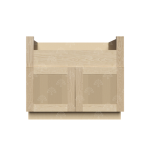 Newport Natural Wood Shaker Farm Sink Base Cabinet