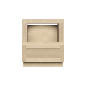 Newport Natural Wood Shaker Base Microwave with Drawer Cabinet