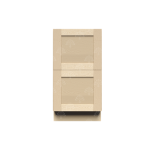 Newport Natural Wood Shaker Base Cabinet with 2 Draws