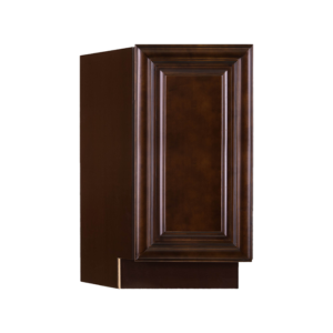 Hartford Espresso Raised Panel Full Height Base Angle Cabinet Left