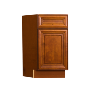 Stamford Warm Brown Raised Panel Base Angle Cabinet Left