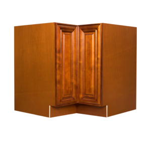 Stamford Warm Brown Raised Panel Base Lazy Susan Cabinet