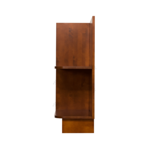 Stamford Warm Brown Raised Panel Base Open Shelf Cabinet Left