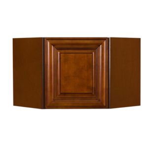 Stamford Warm Brown Raised Panel Wall Diagonal Corner Cabinet