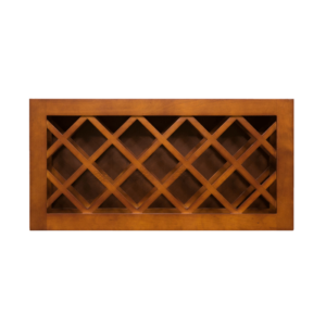 Stamford Warm Brown Raised Panel Wall Wine Rack Cabinet