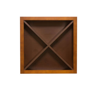 Stamford Warm Brown Raised Panel Wall Wine Rack X Cabinet