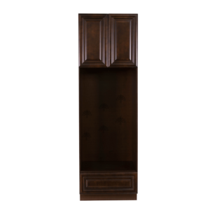 Hartford Espresso Raised Panel Double Oven Cabinet