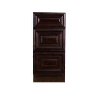 Hartford Espresso Raised Panel Vanity Draw Base Cabinet with 3 Drawers