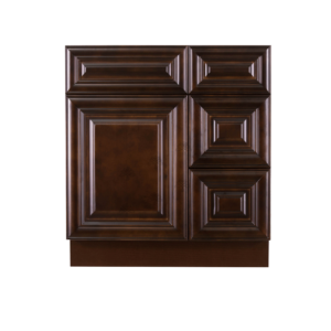 Hartford Espresso Raised Panel Vanity Sink Base Cabinet Drawer Right