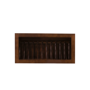 Hartford Espresso Raised Panel Wall Dish Holder Cabinet