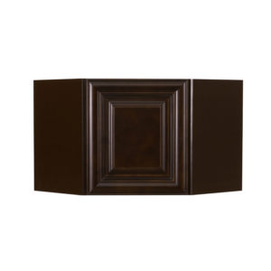 Hartford Espresso Raised Panel Wall Diagonal Corner Cabinet