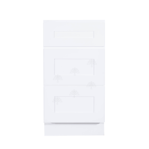 Newport White Shaker Base Cabinet with 3 Drawers